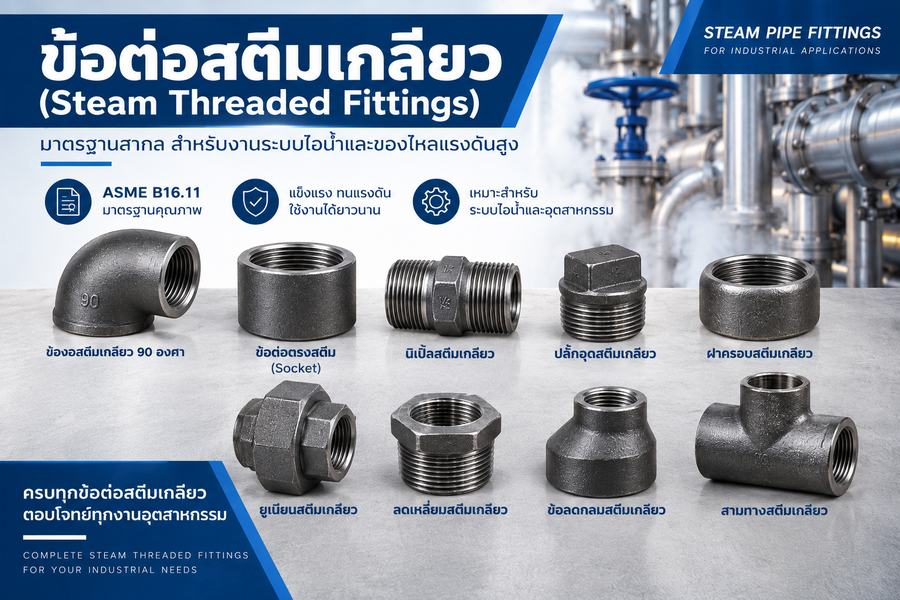 ข้อต่อสตีมเกลียว Steam Threaded Fittings